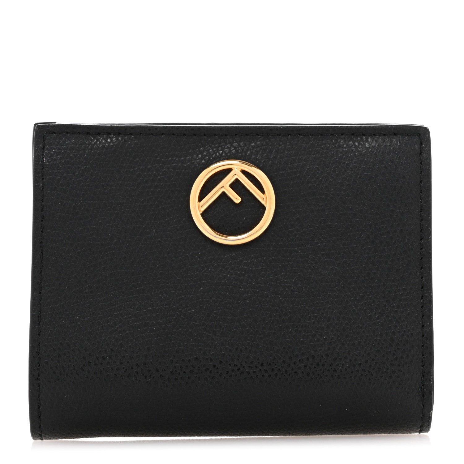 Fendi Vitello Cruise F is Fendi Compact Bi-Fold Wallet Black 1 of 7