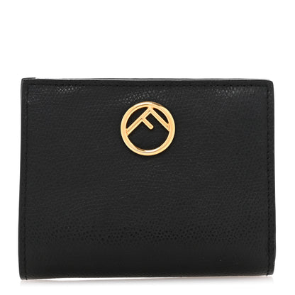 Fendi Vitello Cruise F is Fendi Compact Bi-Fold Wallet Black 1 of 7