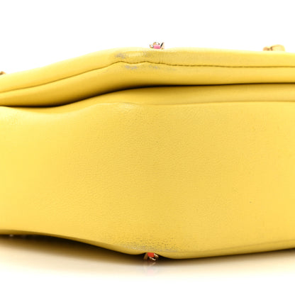 Chanel Lambskin Small Entwined Chain Flap Yellow Multicolor 12 of 21