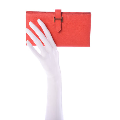 Hermes Epsom Bearn Gusset Wallet Rose Jaipur 2 of 8