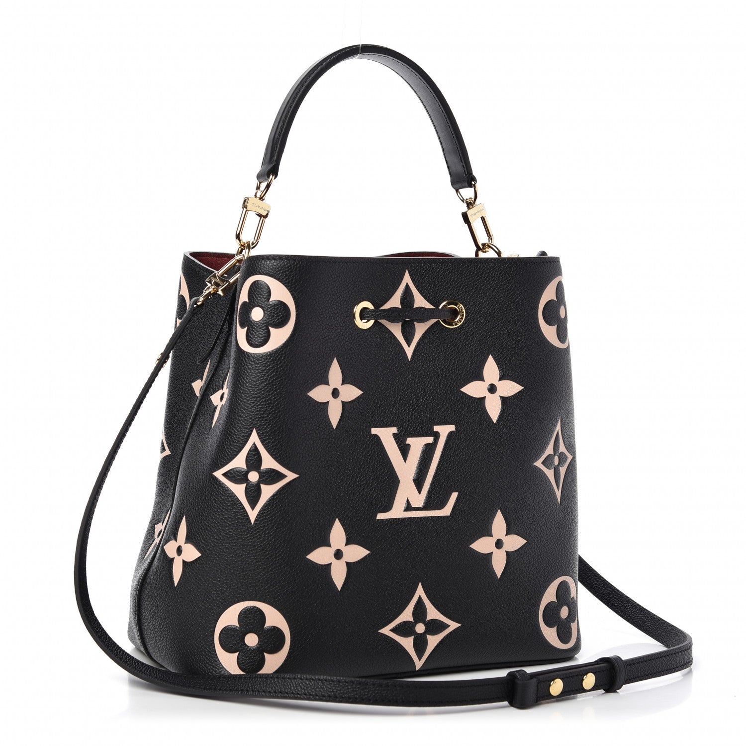 Louis Vuitton Empreinte Monogram Giant Neonoe MM Black Beige 3 of 8