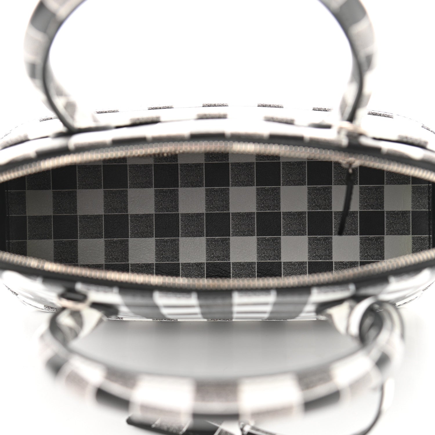 Balenciaga Calfskin Checked S Ville Top Handle Bag Black 5 of 8