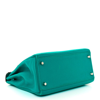 Hermes Taurillon Clemence Kelly Retourne 28 Turquoise 4 of 18