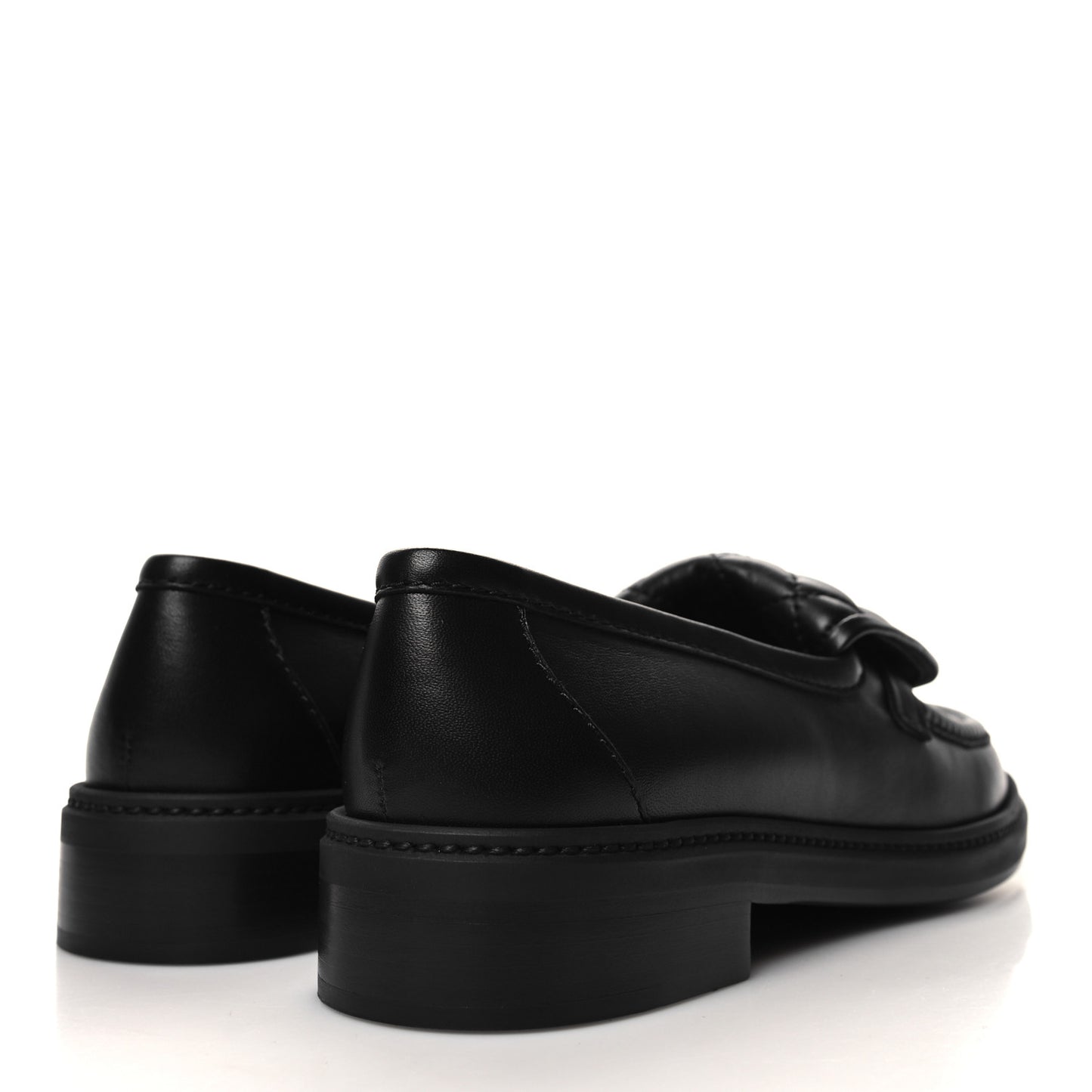 Lambskin Quilted CC Turnlock Loafers 38.5 Black