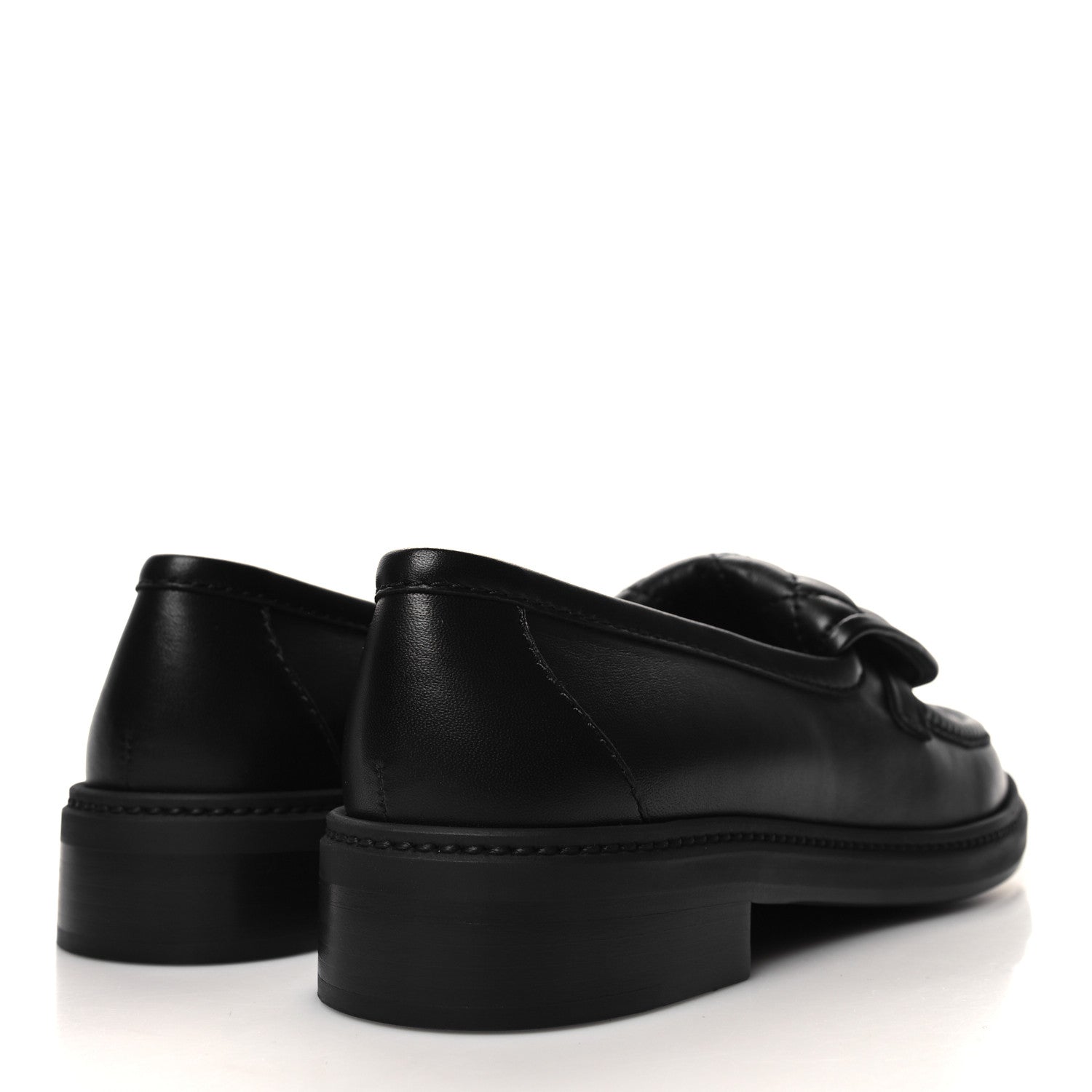 Chanel Lambskin Quilted CC Turnlock Loafers 38.5 Black 4 of 9
