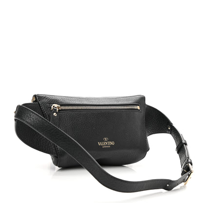 Valentino Garavani Grainy Calfskin Rockstud Belt Bag Black 3 of 10
