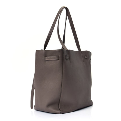 Celine Soft Grained Calfskin Small Belt Cabas Phantom Taupe 2 of 4