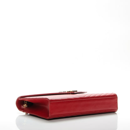Saint Laurent Grain De Poudre Matelasse Chevron Large Monogram Satchel Lipstick Red 4 of 14