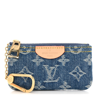 Louis Vuitton Monogram Denim Key Pouch Denim Blue 1 of 7