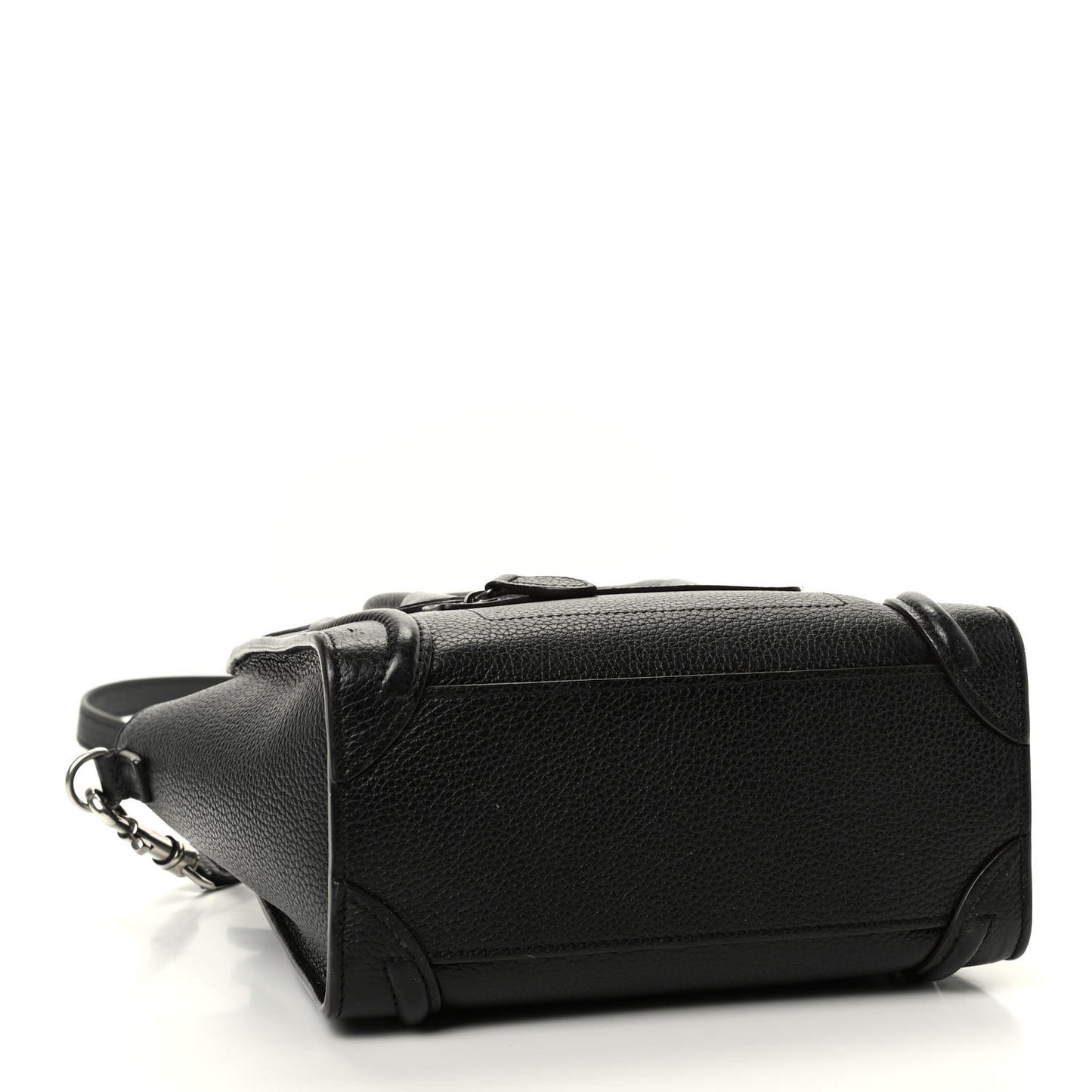 Drummed Calfskin Nano Luggage Black