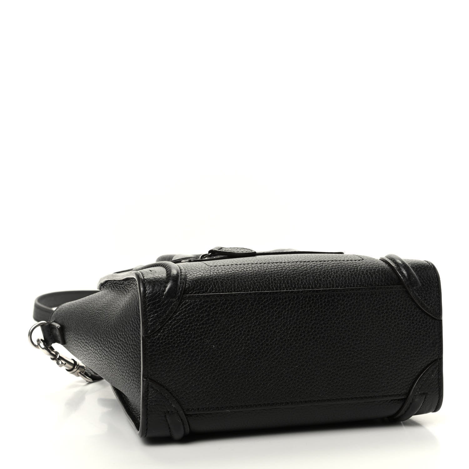 Celine Drummed Calfskin Nano Luggage Black 4 of 9