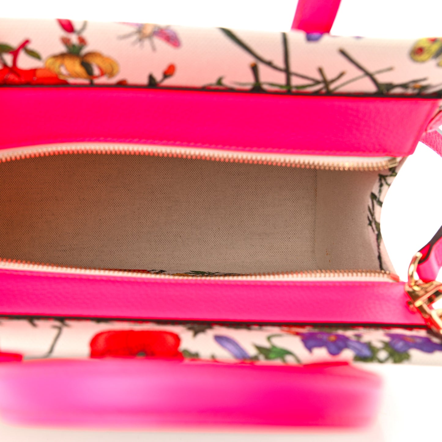 Canvas Medium Flora Tote Fuchsia