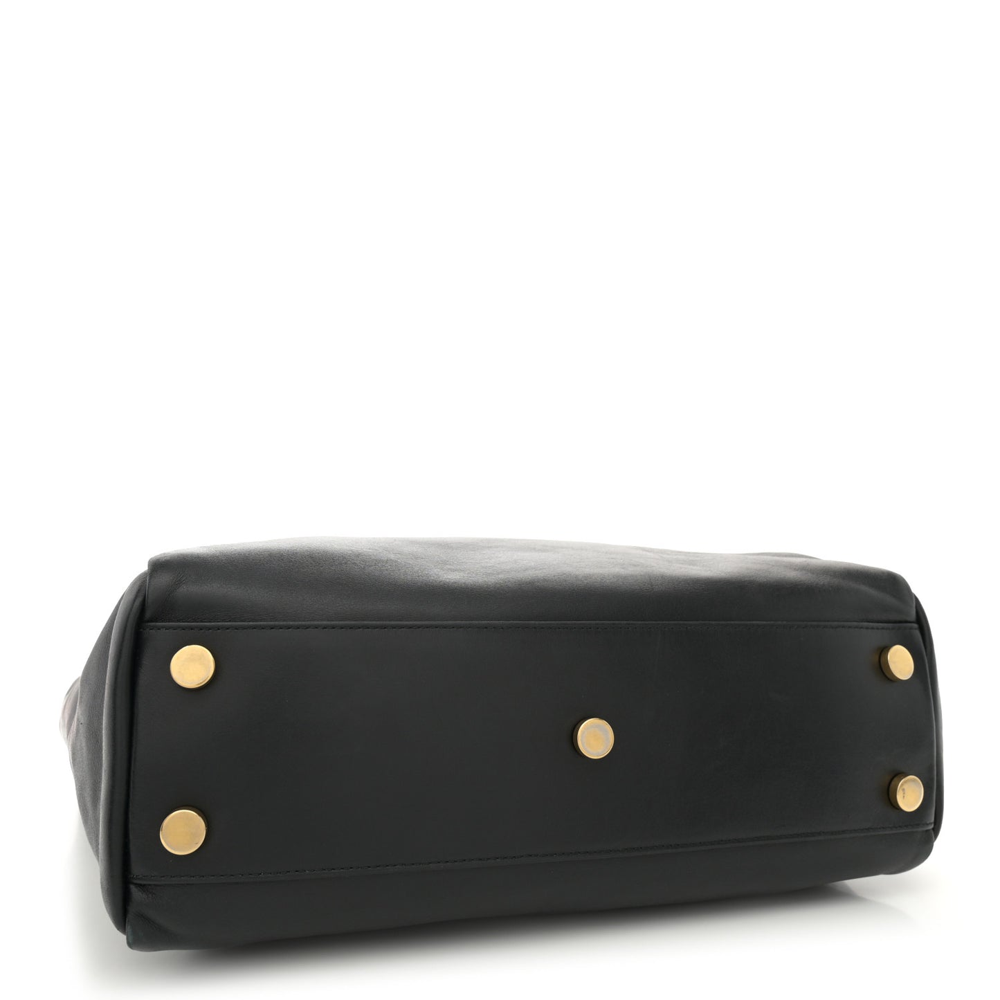 Calfskin Suede North South Reversible Shopping Tote Black