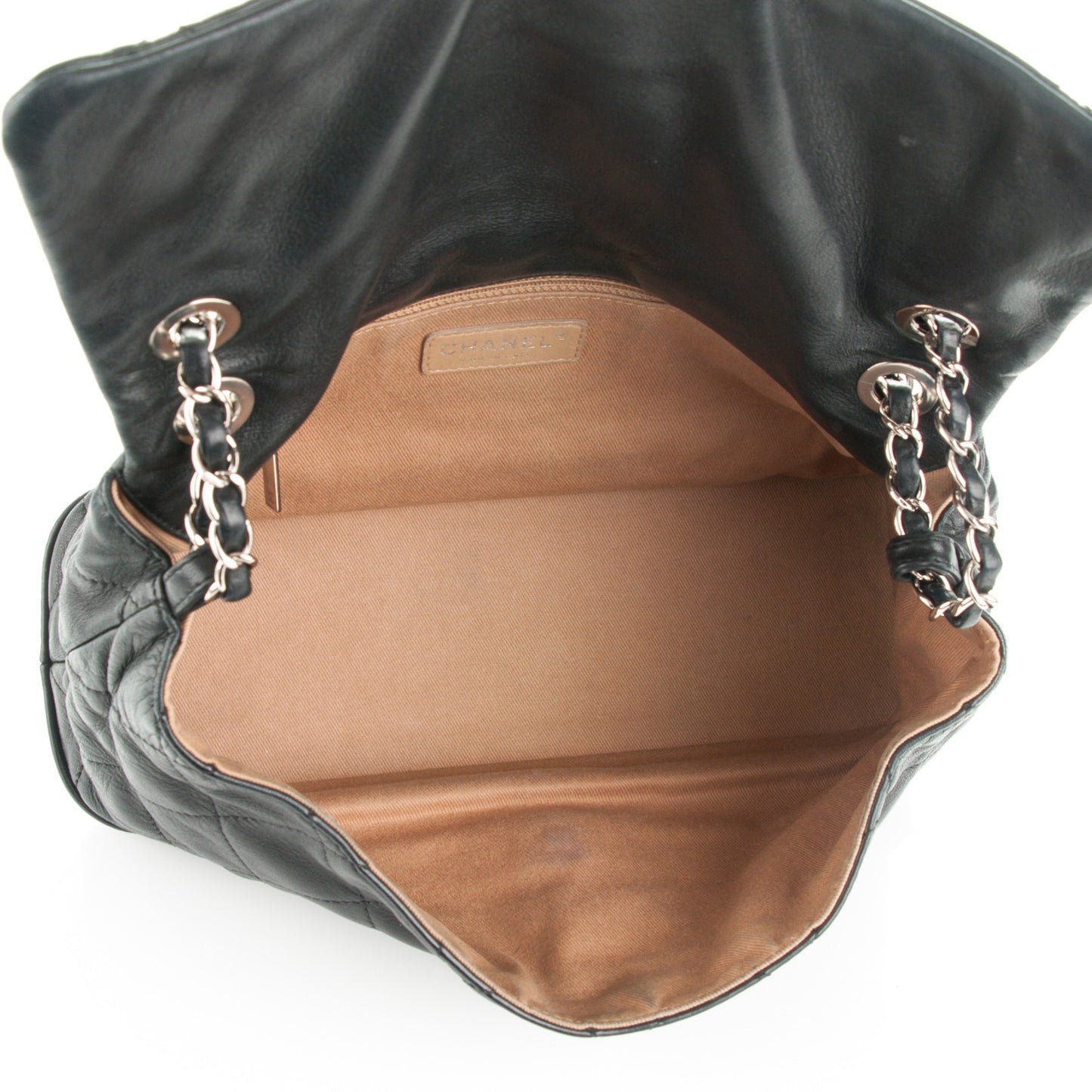 Calfskin Quilted VIP Flap Black