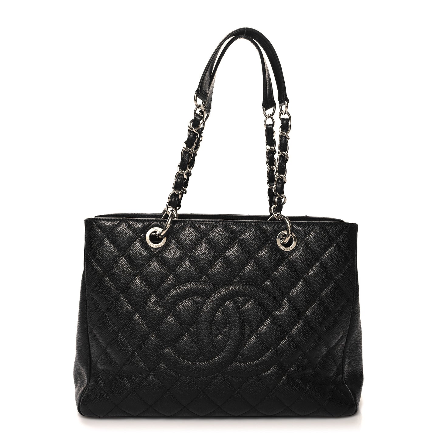 Caviar Quilted Grand Shopping Tote GST Black