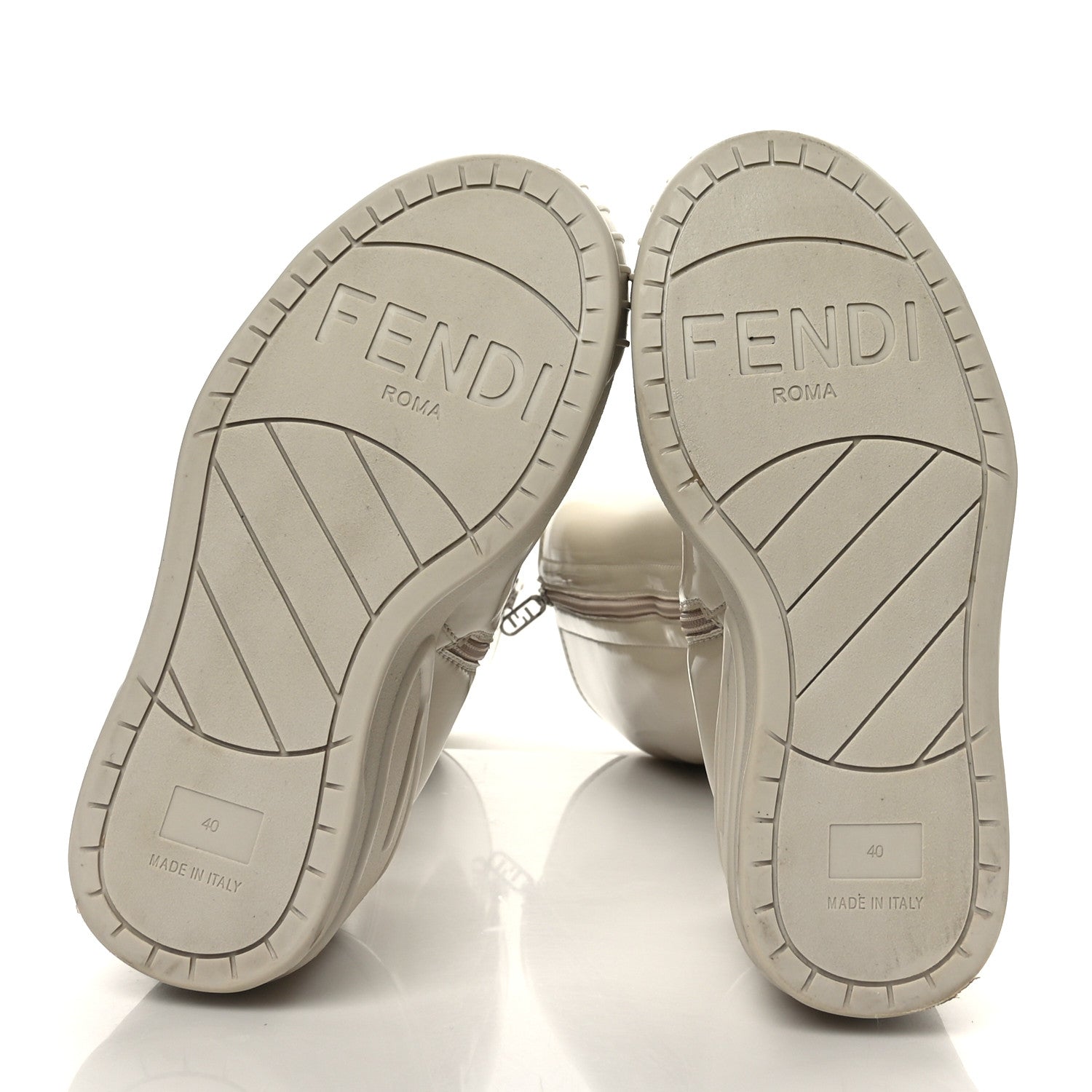 Fendi Technical Patent Fashion Show Platform 140mm Tall Boots 40 Pietra 6 of 8