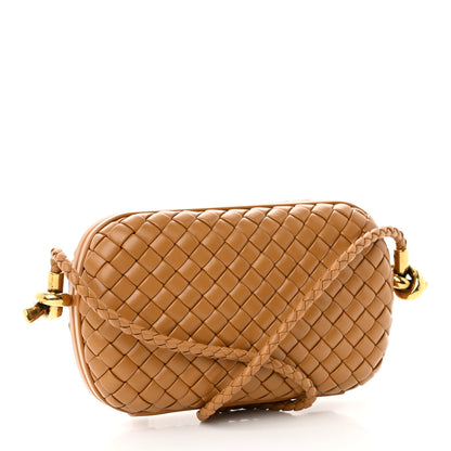 Bottega Veneta Calfskin Intrecciato Knot On Strap Camel 3 of 10