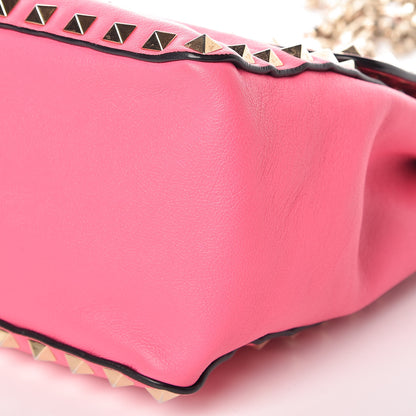 Valentino Garavani Vitello Rockstud Chain Strap Shoulder Bag Fuxia Fluo 9 of 12