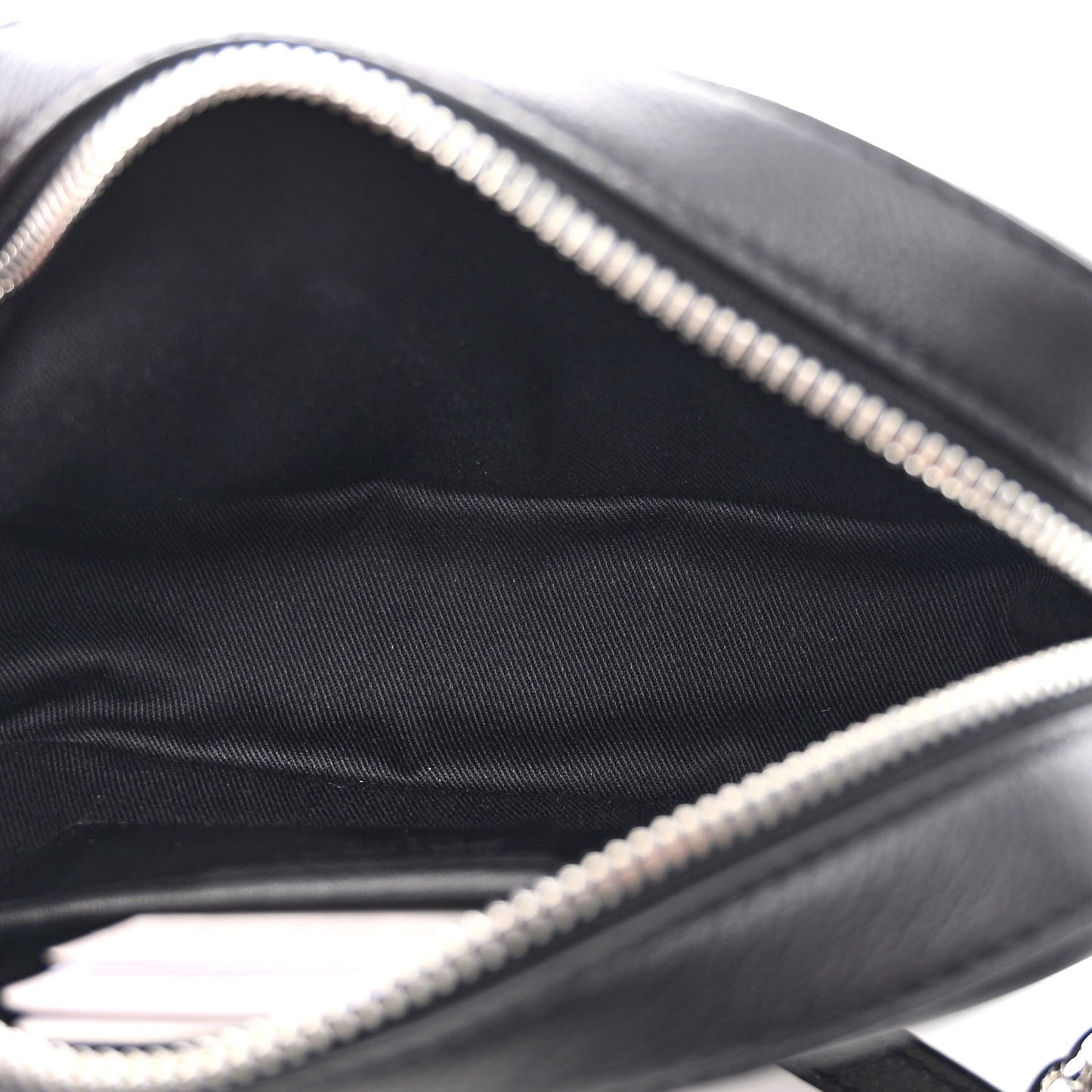 Calfskin Logo Camera Bag Black