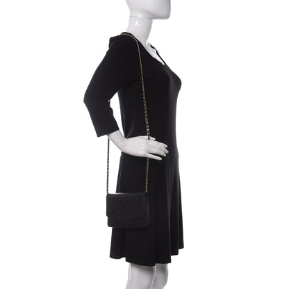 Chanel Caviar Timeless CC Wallet On Chain WOC Black 2 of 16