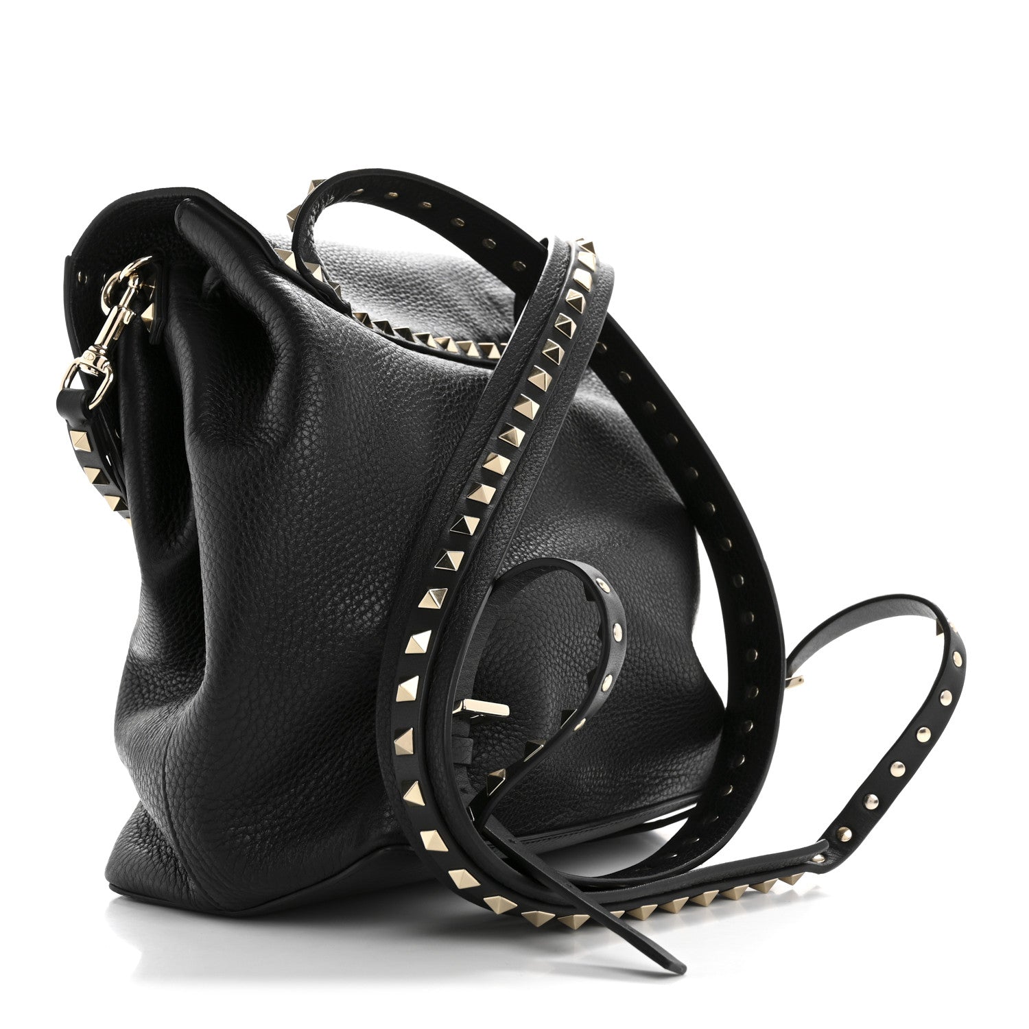 Valentino Garavani Grained Calfskin Rockstud Backpack Black 3 of 9