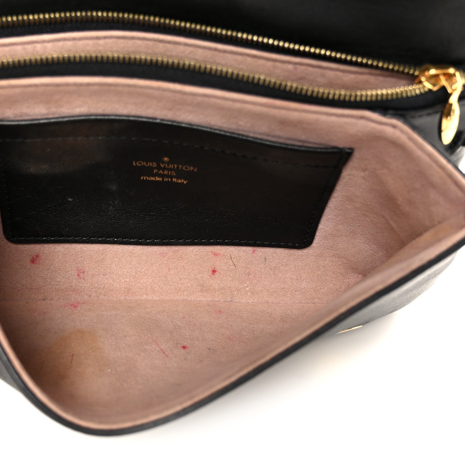Louis Vuitton Lambskin Embossed Monogram Pochette Coussin Black 5 of 11