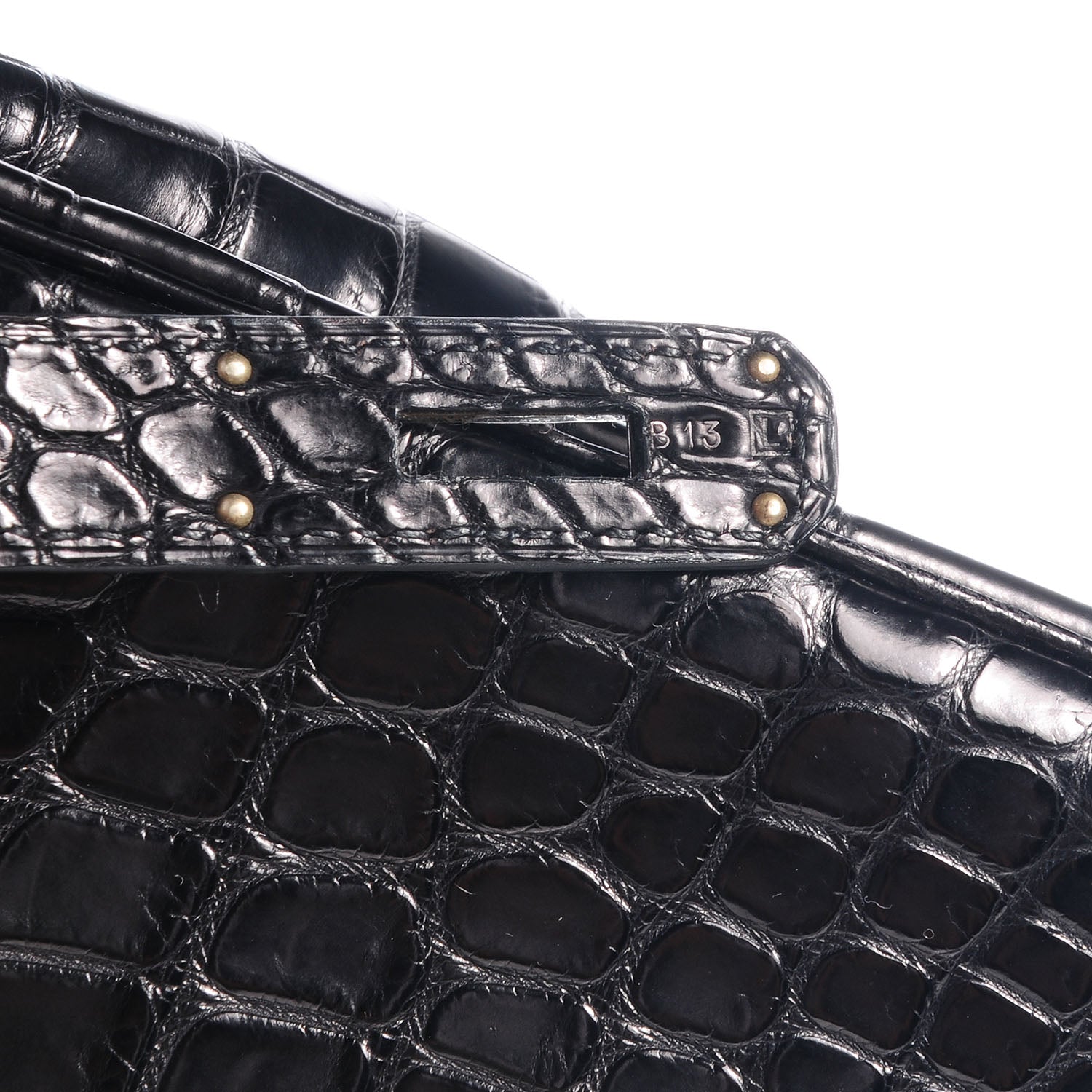 Hermes Matte Porosus Crocodile Birkin 35 Black 7 of 10
