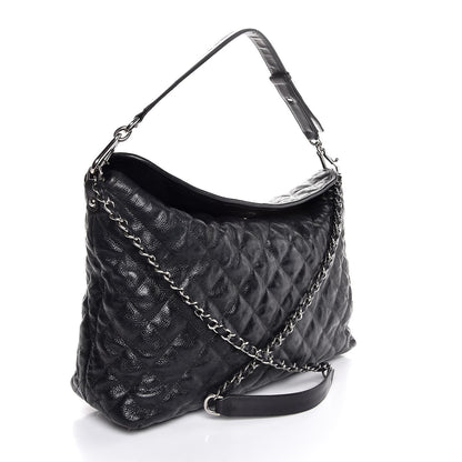 Chanel Caviar Quilted French Riviera Hobo Black 3 of 13