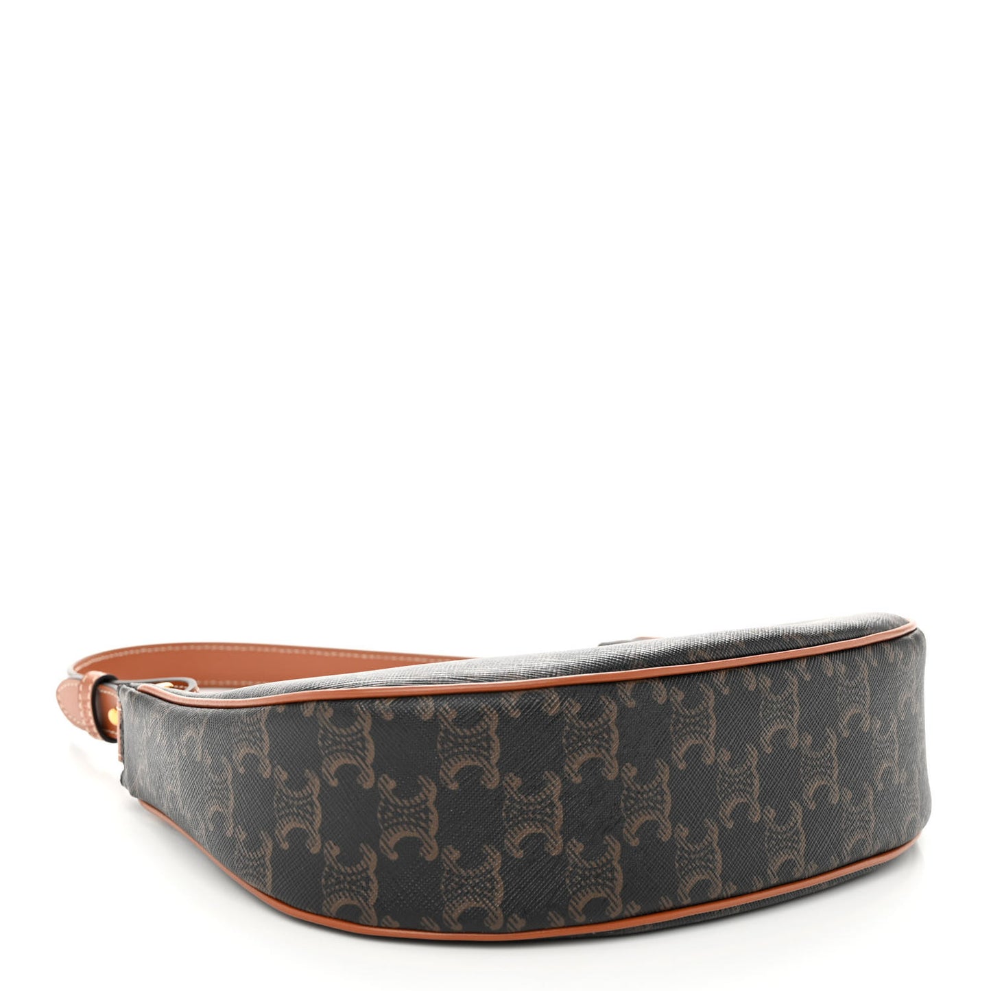 Triomphe Canvas Calfskin Ava Shoulder Bag Tan