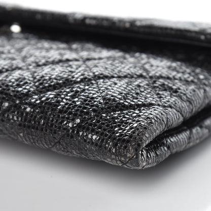 Chanel Iridescent Vinyl Quilted Clutch With Chain Black 12 of 13