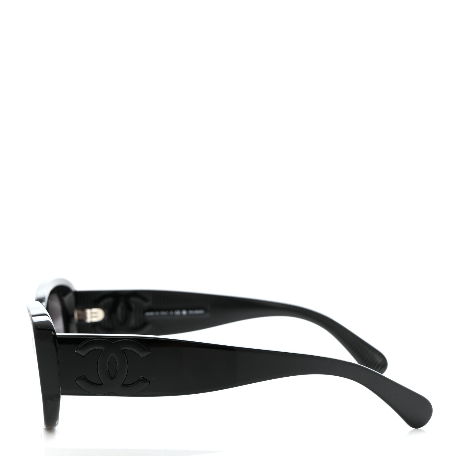 Chanel Acetate Polarized Rectangle Sunglasses 5493-A Black 3 of 8