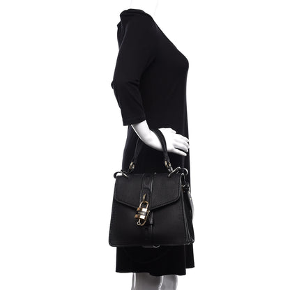 Chloe Shiny Grained Calfskin Small Aby Day Shoulder Bag Black 3 of 10