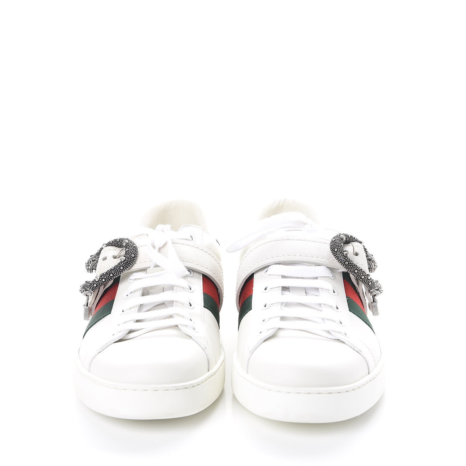 Gucci Calfskin Ayers Web Mens Dionysus Ace Sneakers 11 White 2 of 12