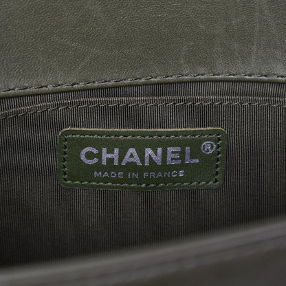 Chanel Lambskin Medium Celtic Boy Flap Green 6 of 8