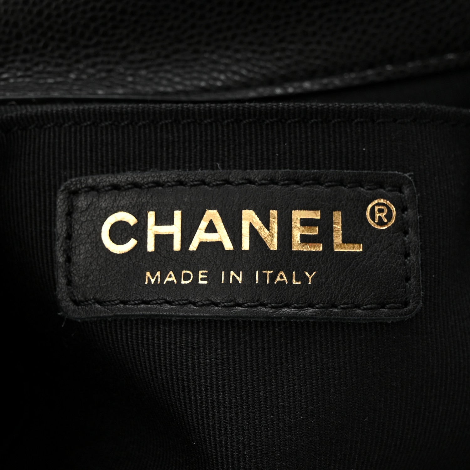 Chanel Shiny Caviar Quilted Small Pockets Drawstring Backpack Black 6 of 10