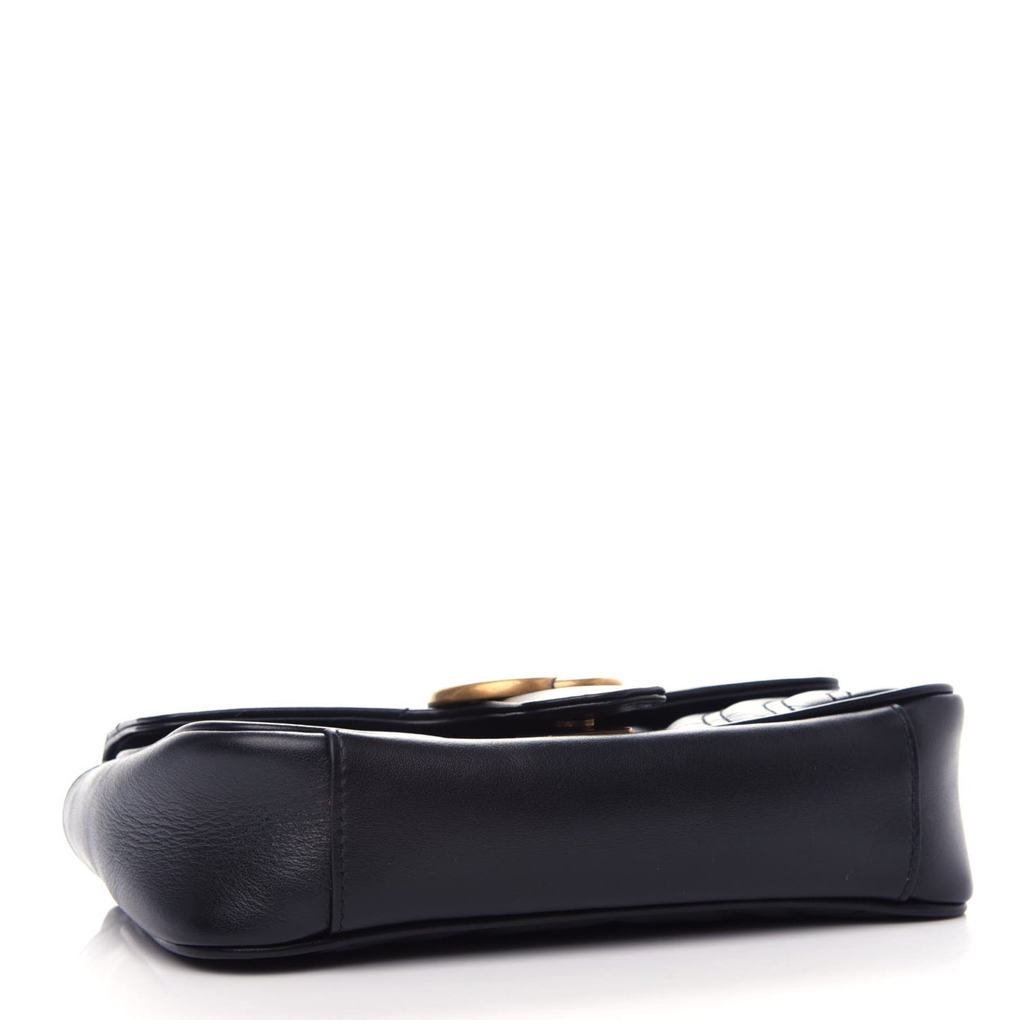 Calfskin Matelasse Mini GG Marmont Shoulder Bag Black