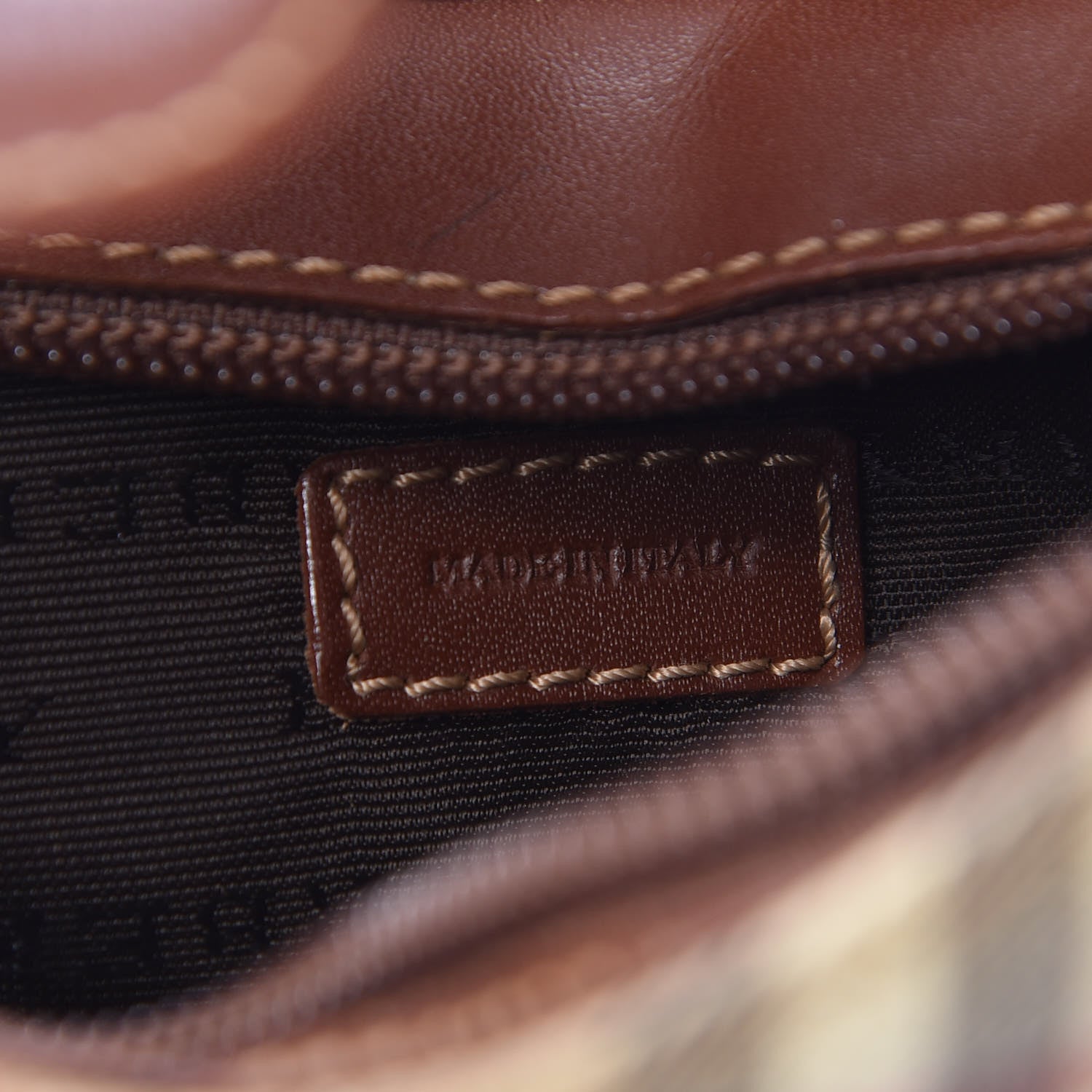 Burberry Haymarket Check Tote Chocolate 9 of 10