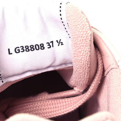 Chanel Grained Calfskin Fabric Womens Logo Sneakers 37.5 White Light Pink 7 of 7
