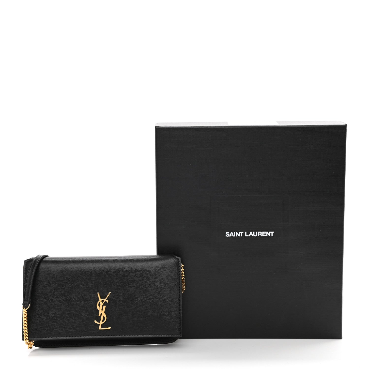 Saint Laurent Smooth Calfskin Monogram Phone Holder Crossbody Black 15 of 16