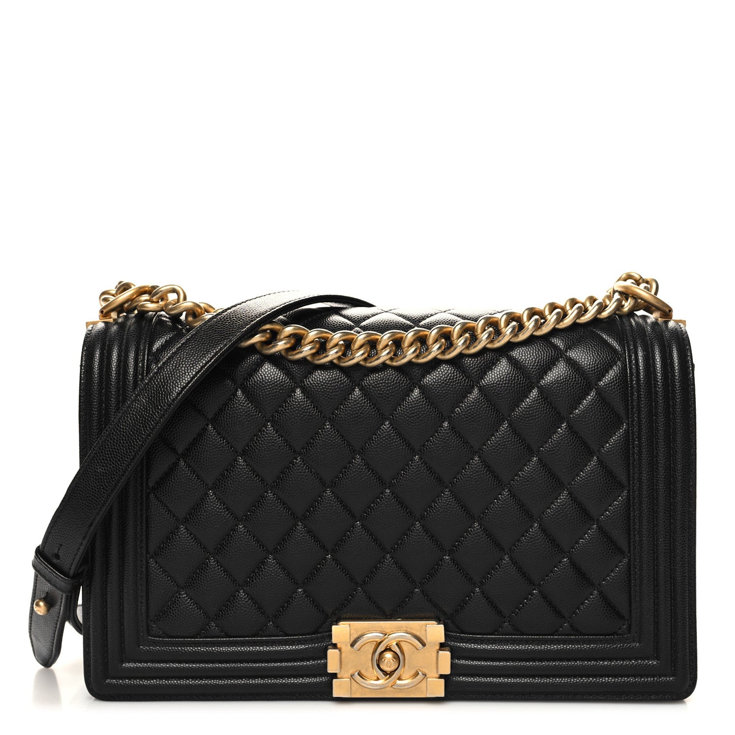 Caviar Quilted New Medium Boy Flap Black