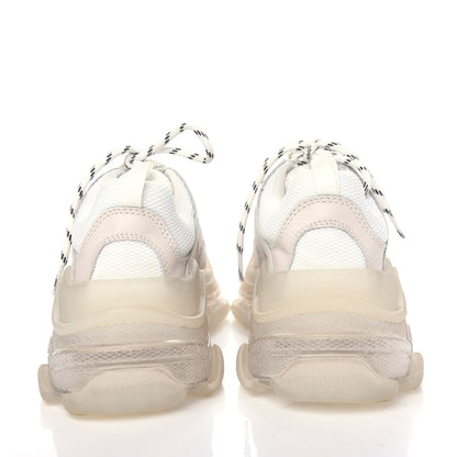 Balenciaga Fabric Mesh Clear Sole Womens Triple S Sneakers 39 White 7 of 10