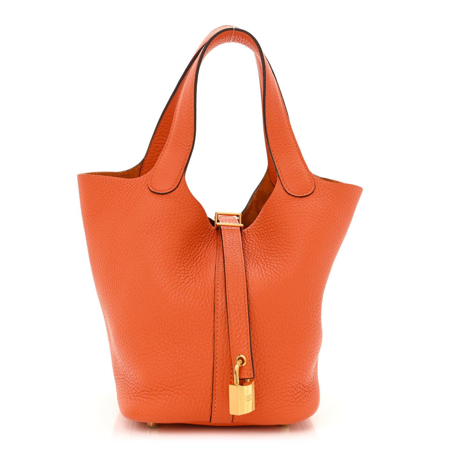 Hermes Taurillon Clemence Picotin Lock 18 PM Orange Poppy 1 of 10
