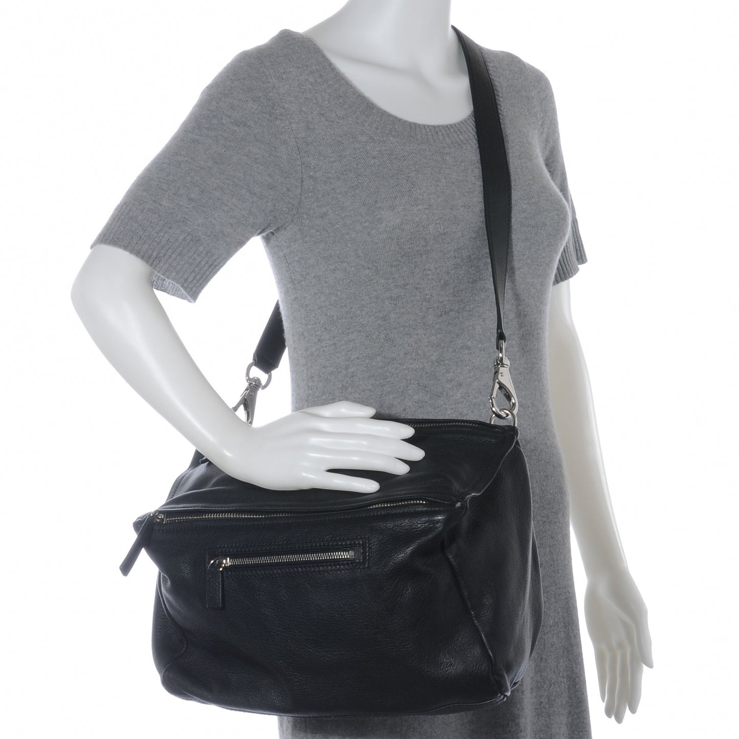 Goatskin Medium Pandora Bag Black