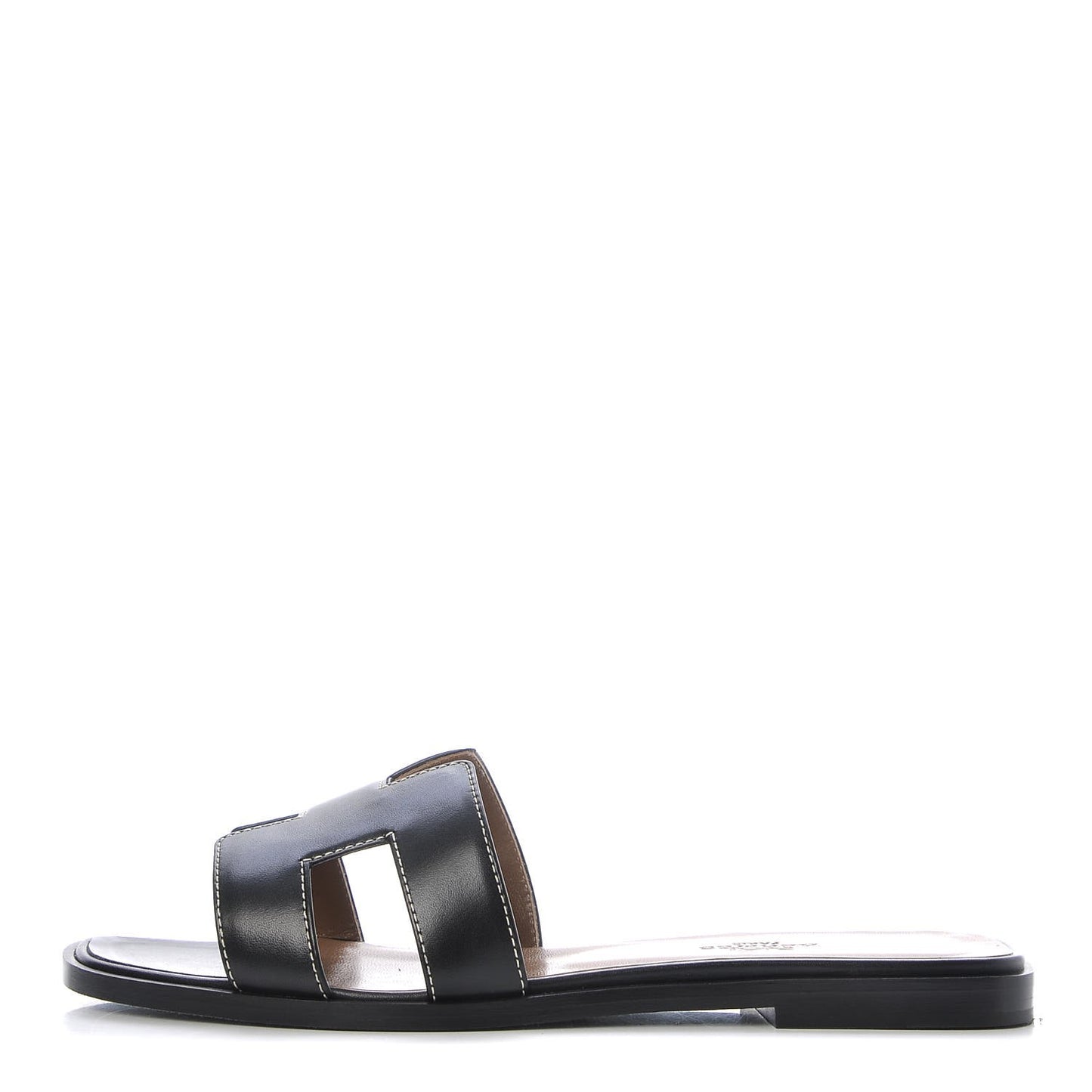 Box Calfskin Oran Sandals 37 Black