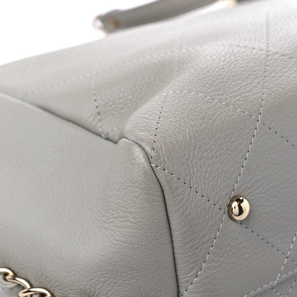 Chanel Bullskin Stitched Large Shopping Bag Grey 10 of 15