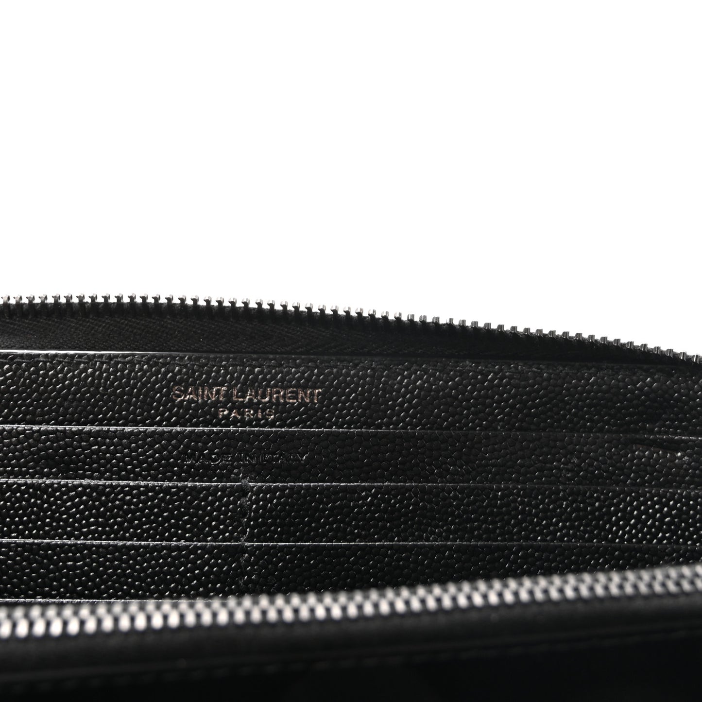 Grain De Poudre Matelasse Chevron Monogram Monochrome Zip Around Wallet Black