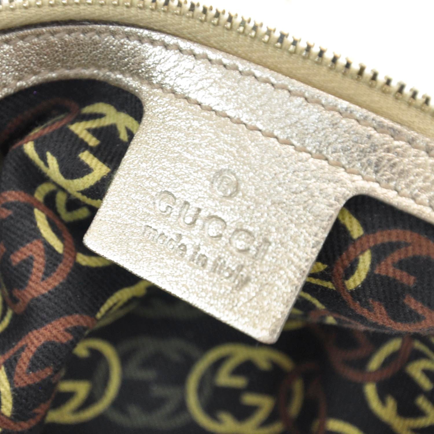 Gucci Leather Britt Tassel Shoulder Bag Metallic 8 of 9