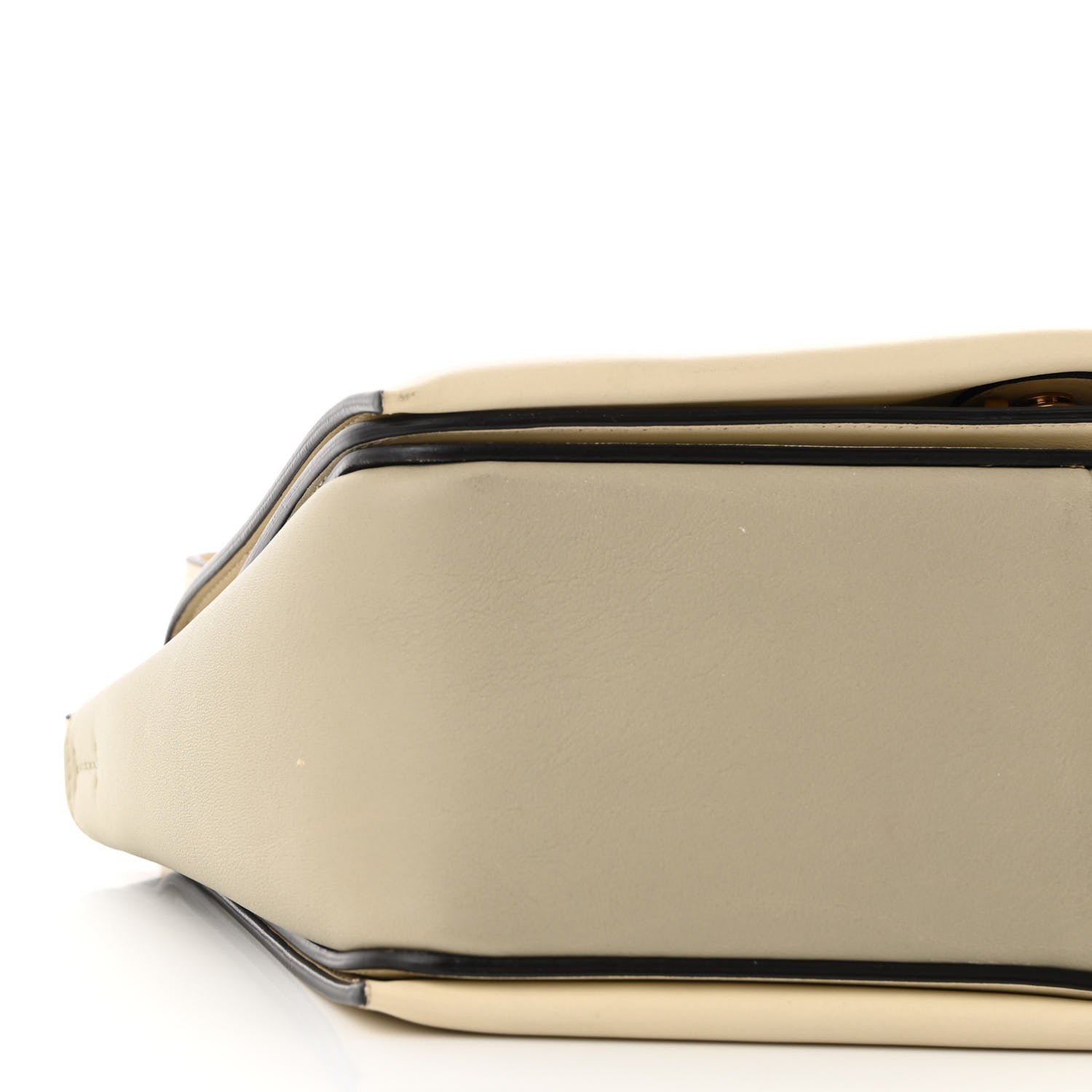 Celine Shiny Smooth Calfskin Medium Frame Shoulder Bag Chalk Mastic 9 of 10