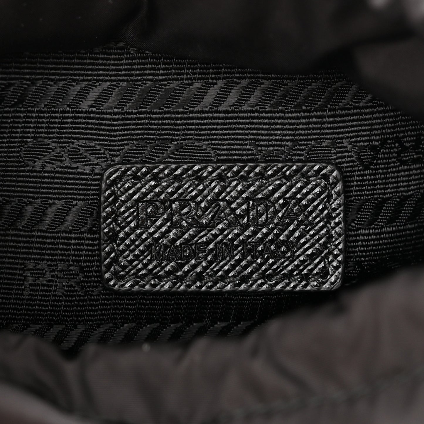 Tessuto Nylon Saffiano Phone Case Crossbody Black