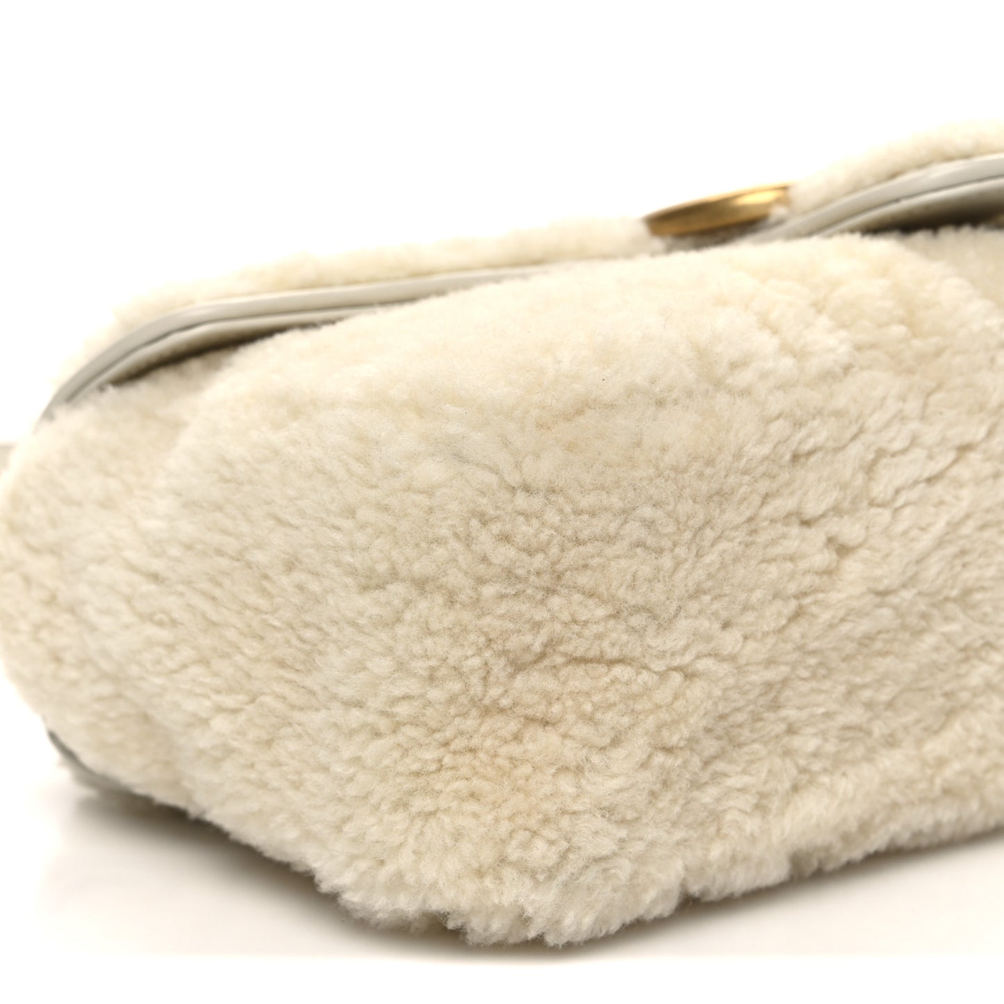 Merinos Wool Small GG Marmont Shoulder Bag Old White